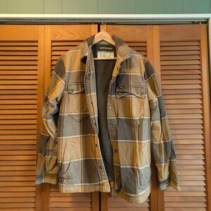 Vintage Y2K Volcom Plaid Jacket – Men’s Size Large – Tan Brown Yellow – 2000s